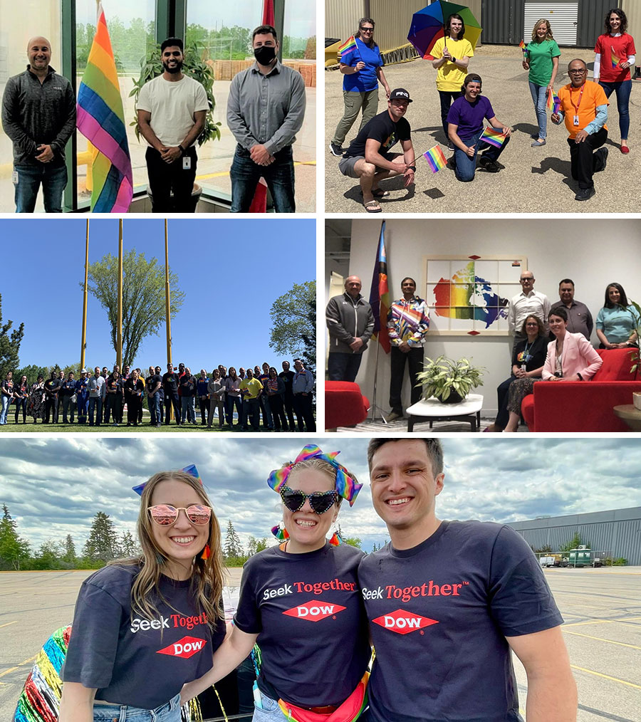 Dow Canada employees at Pride events